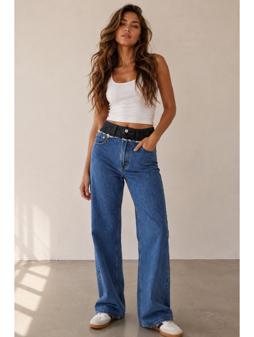 Abercrombie Curve Love 90s Relaxed Jean High Rise Colorblock Size 25